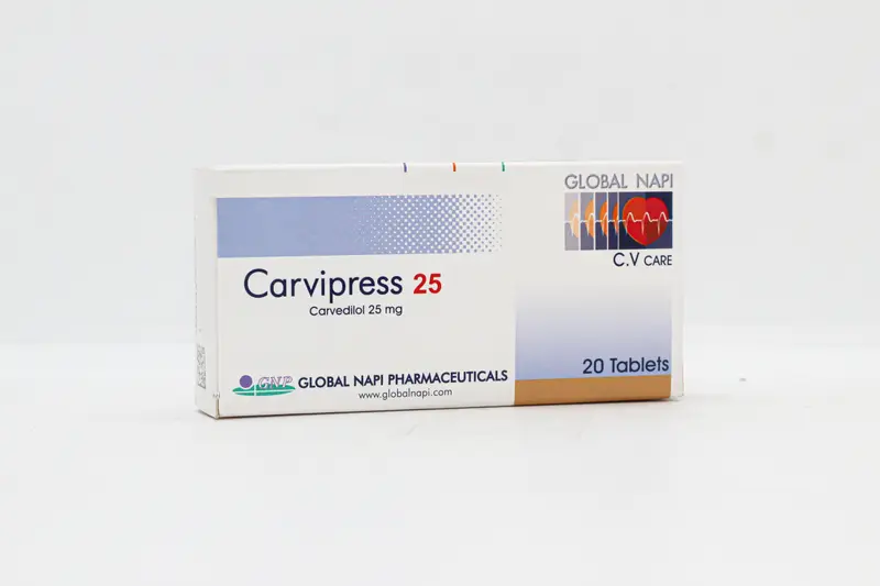 كارفيبرس 25 مجم 20 قرص