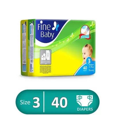 Fine Baby (3) Medium 40 Diapers