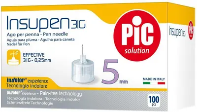 Pic Insupen 0.25 Mm (31G) X 5 Mm 100 Pcs