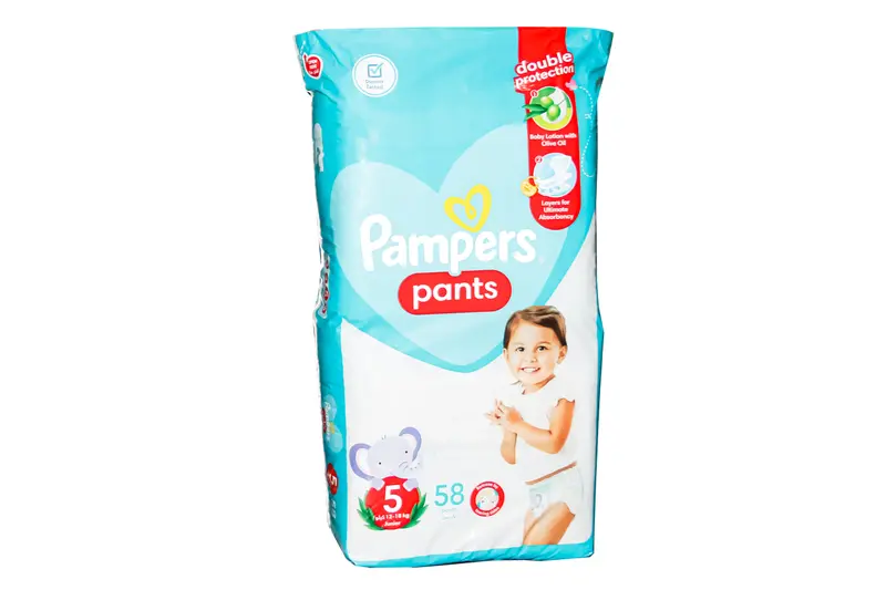 Pampers Pants (5) Junior 52 Or 58 Pads 12-18 Kg