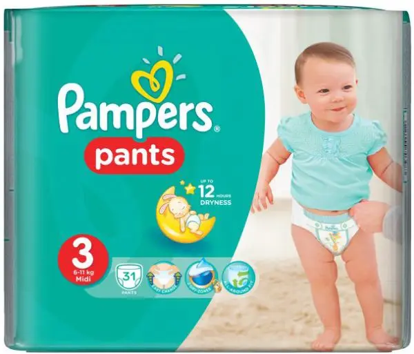 Pampers Pants Midi (3) 31 Pads 6-11 Kg