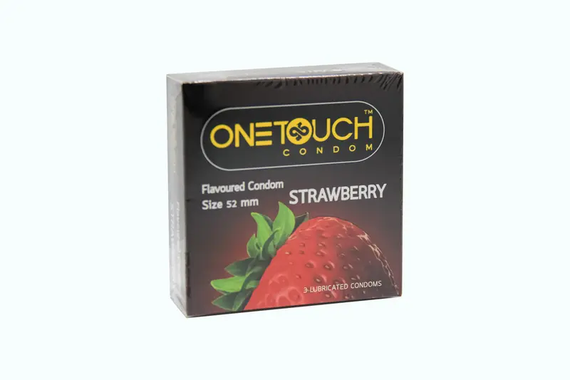 الواقي الذكري One Touch Strawberry 3 (اسود)