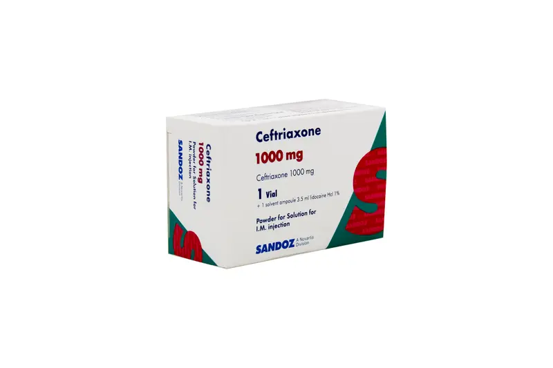 Ceftriaxone 1 Gm I.M (Zyma) 1 Vial