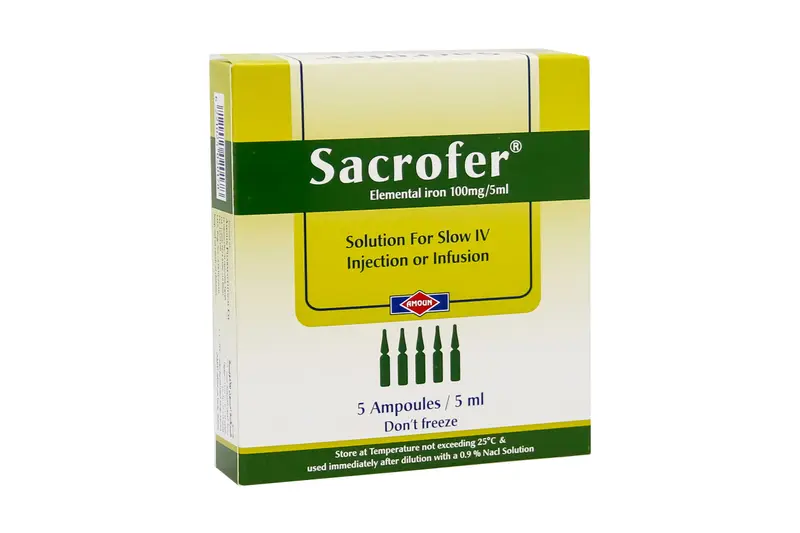 Sacrofer 100 Mg/ 5 Ml I.V 5 Amp