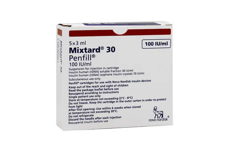 Insulin Mixtard 30 100 Iu 3 Ml X 5 Penfill