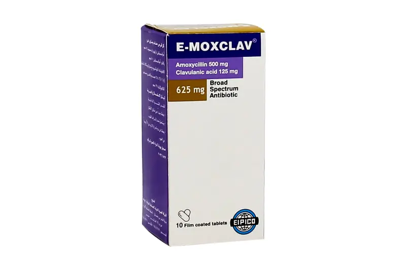 قرص E-Moxclav 625 Mg 10 ~