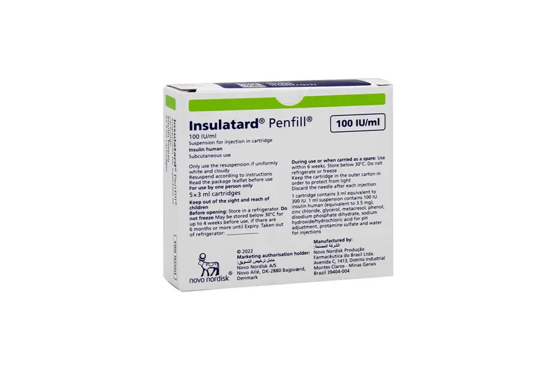 Insulin Insulatard Penfill 100 Iu 3 Ml 5 Vial