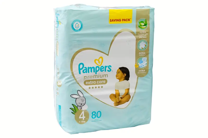 Pampers Premium (4) Maxi 94 Or 80 Pads 9-18 Kg