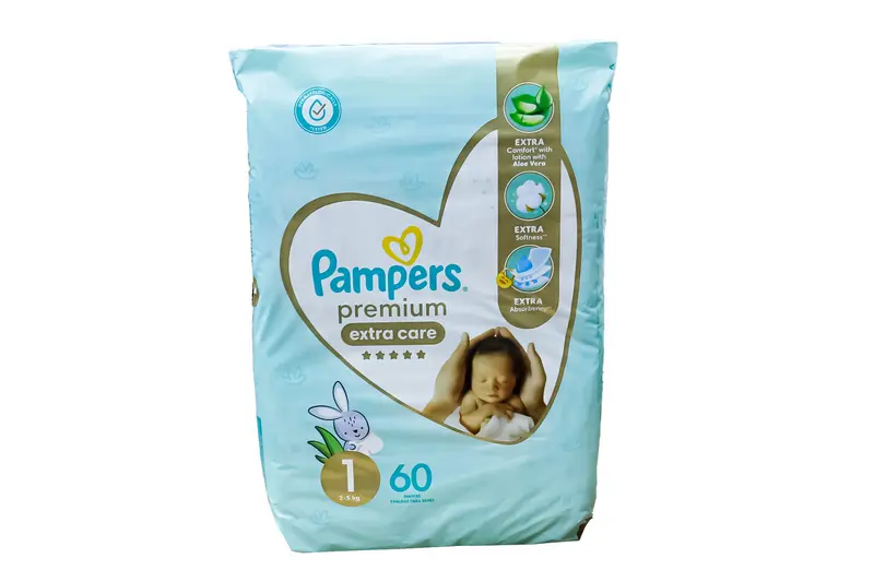 Pampers Premium (1) Newborn 60 Pads 2-5 Kg