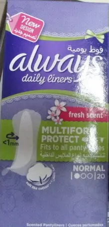 Always Dailyliners Normal Fresh Scent 20 Pads