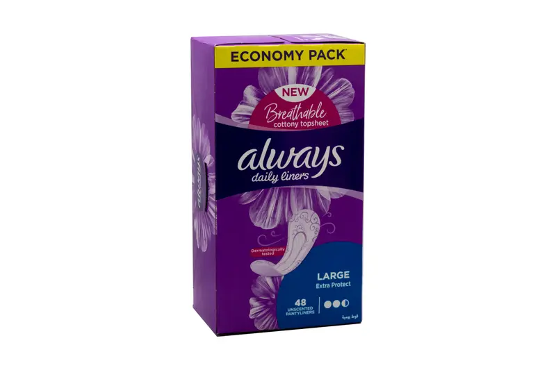 Always Dailyliners 48 Pad Large