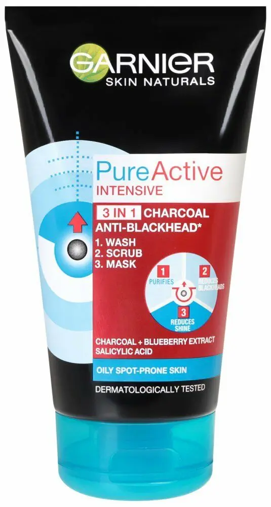 Garnier Pure Active Charcoal 3 In 1 Cleanser 150Ml