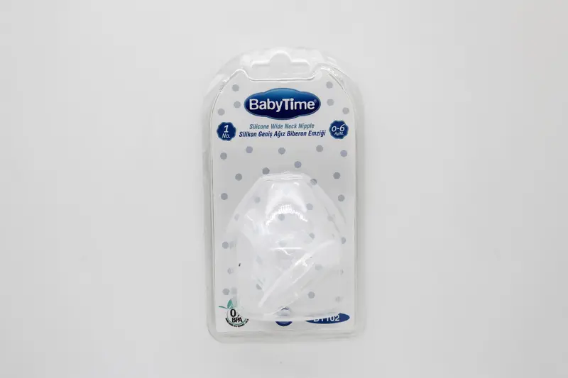 Baby Time Bt102 Silicone Wide Neck Nipple 0-6 No.1