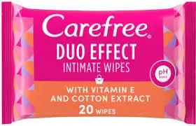 Carefree Duo Effect Intimate 20 Wipes