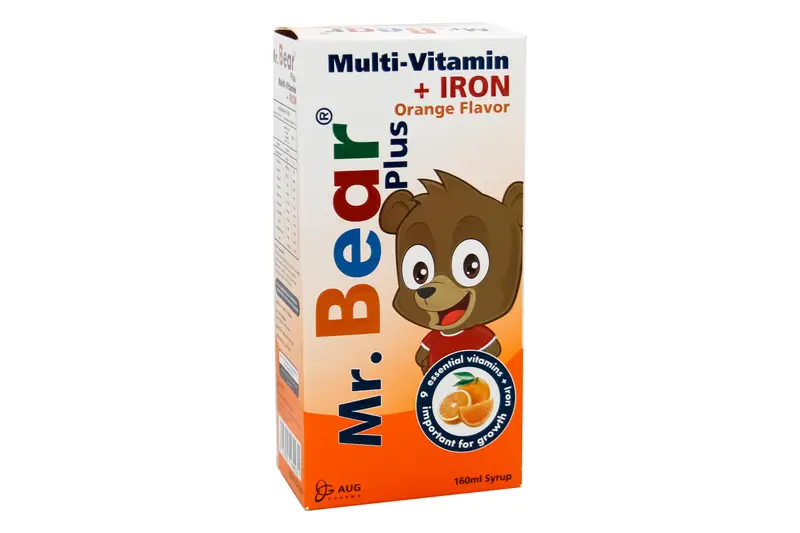 Mr.Bear Plus Iron Orange Multi-Vit Syrup 160 Ml