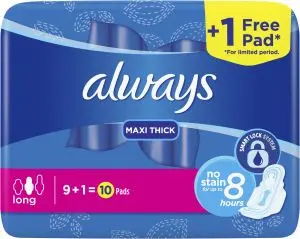 Always Maxi Thick Long 3 In 1 8 Pads Off