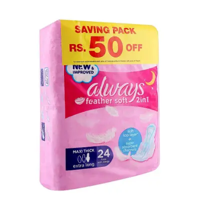 Always Dream 2 In 1 Maxi Thick Extra Long 24 Pads
