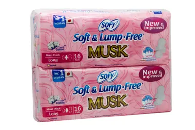 Sofy Wings Maxi Long 16 Pad × 2 Pack Musk