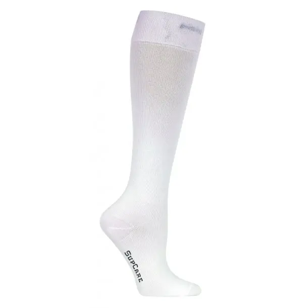 White Cotton Elastic Stockings ( L )