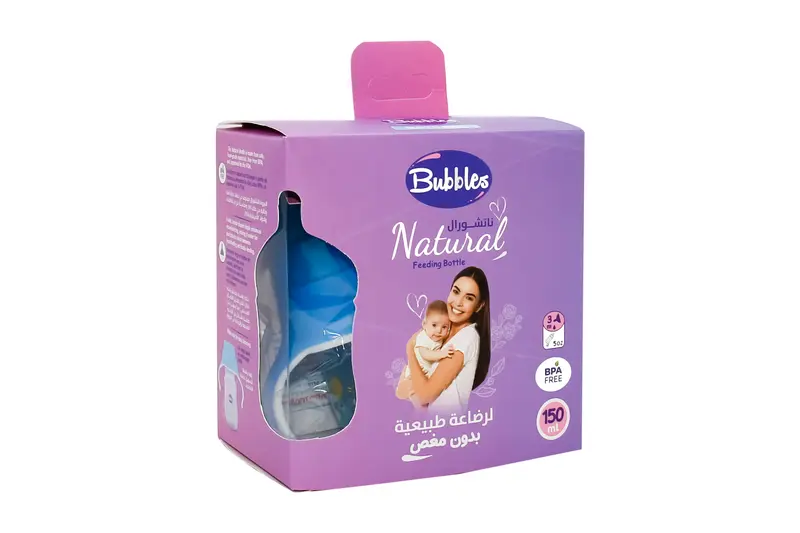 Bubbles Natural Biberon With Hand (3M) 150 Ml