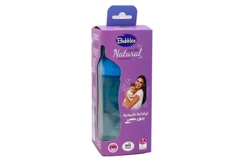 Bubbles Natural Bibron بألوان مختلفة 6M 280ML