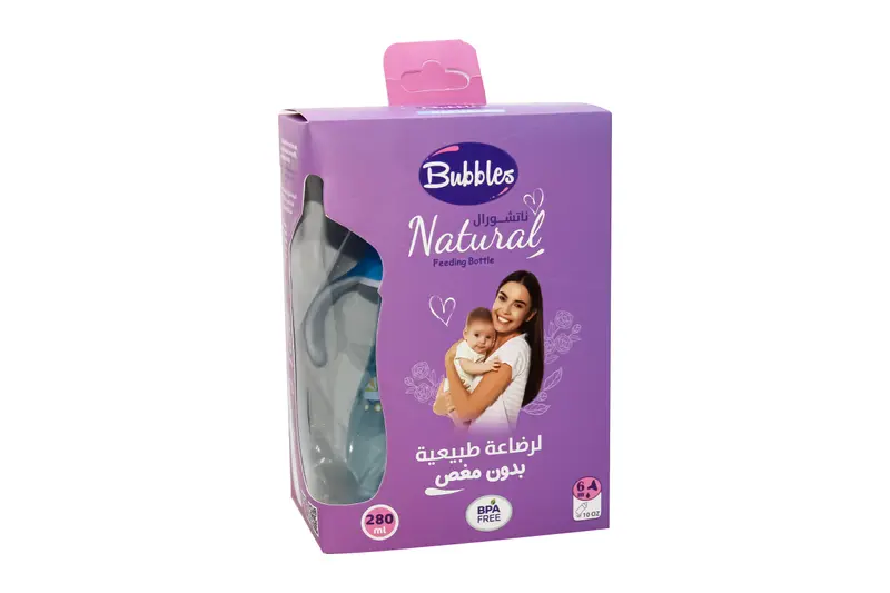 Bubbles Natural Biberon With Hand 280 Ml