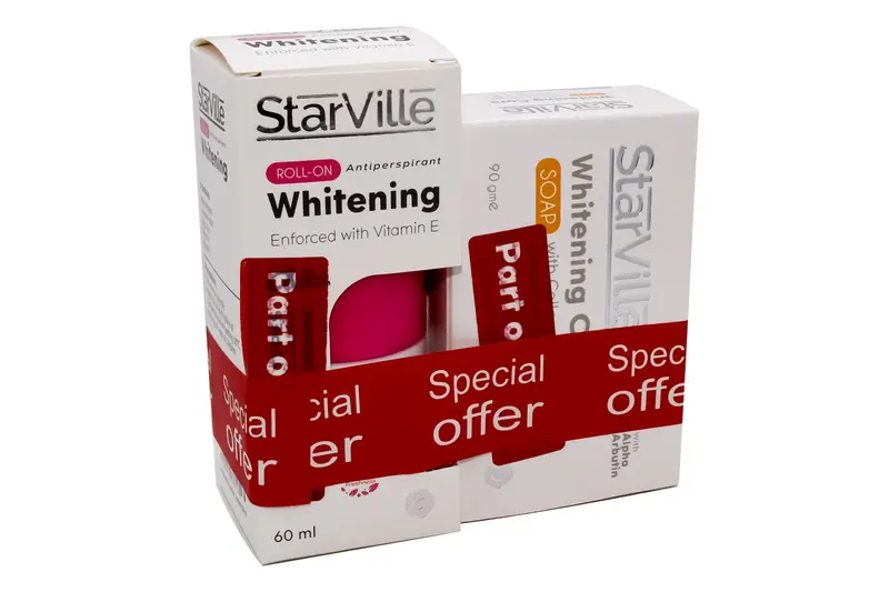 Starville White Light Pink Roll On 60 Ml+ Soap Off