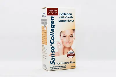 Sanso Collagen + Vit C Mango Flavor Syrup 325 Ml
