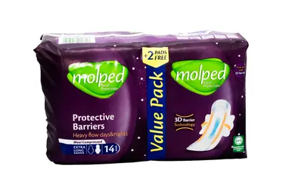 Molped Maxi Extra Long Protect Barriers 14 Pads