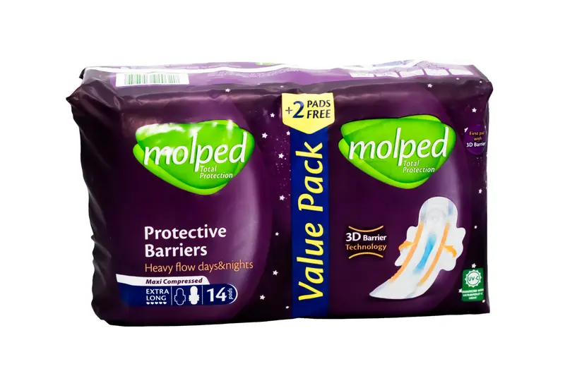 Molped Maxi Extra Long Protect Barriers 14 Pads
