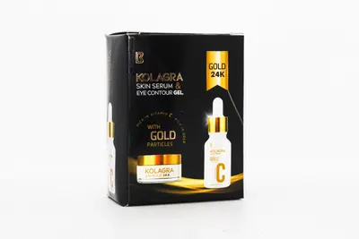 Kolagra Gold Skin Serum 30 Ml+Eye Contour Gel Off