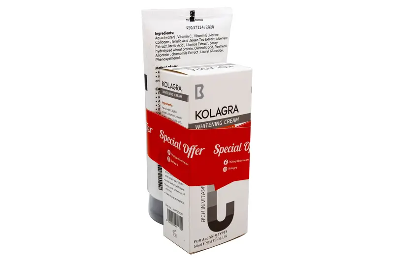 Kolagra Vit C Cleanser 200 Ml+Whitening Cream Off