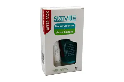 Starville Facial Cleanser Gel 200Ml+Acne Cr 50%Off