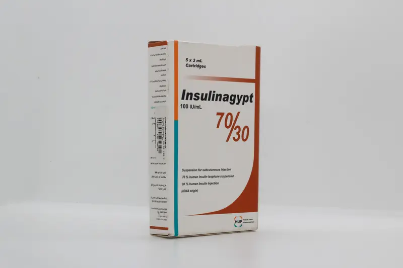 Insulinagypt 70/30 100 Iu 3 Ml 5 Vial
