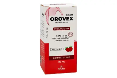 Orovex Strawberry Mouth Wash 120 Ml
