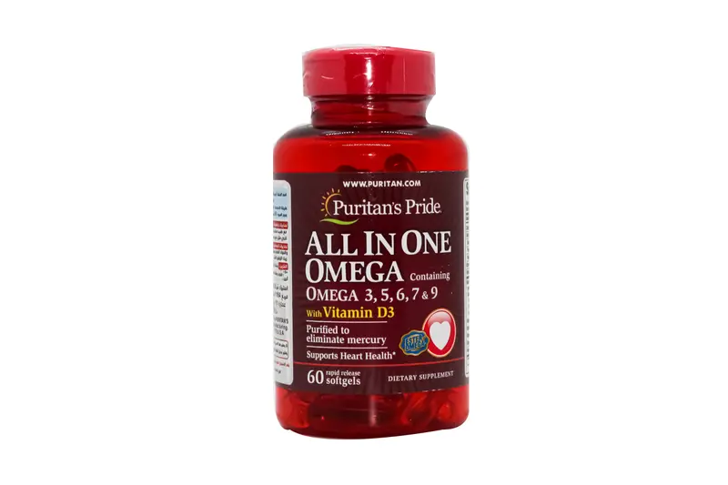 Puritan's All In One Omega & Vit D3 60 Softgels