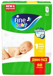Fine Baby (1) Newborn 60 Diapers