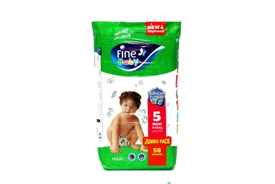 Fine Baby (5) Maxi 58 Diapers
