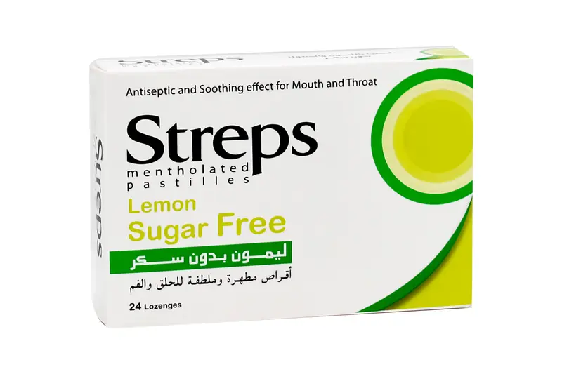 Luna Streps Lemon Sugar Free 24 Lozenges