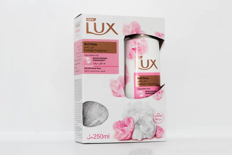 Lux Soft Rose Shower Gel 250 Ml + Loof Off