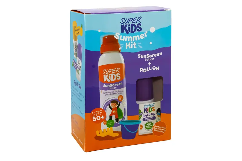 Super Kids Sun Screen Lotion+ Roll On 30 Ml Off