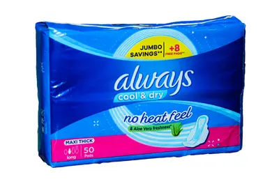 Always Cool & Dry Maxi Thick Long 50 Pads