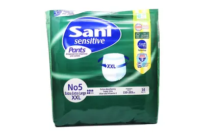 Sani Sensitive Pants No.5 Xxlarge 14 Pads