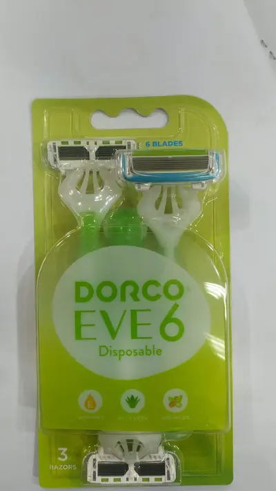Dorco Eve 6 Blades 3 Razors Disposable