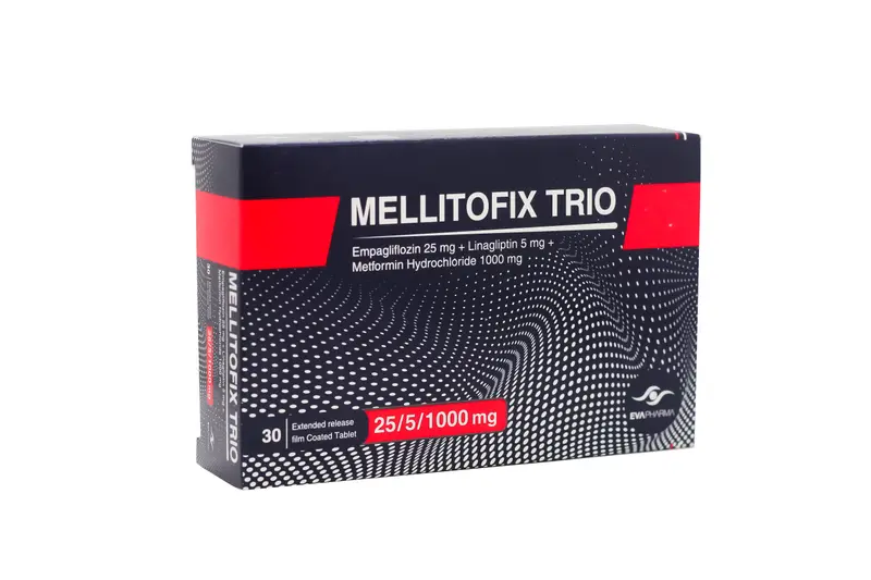Mellitofix Trio 25Mg/ 5Mg/1000Mg 30 Tab