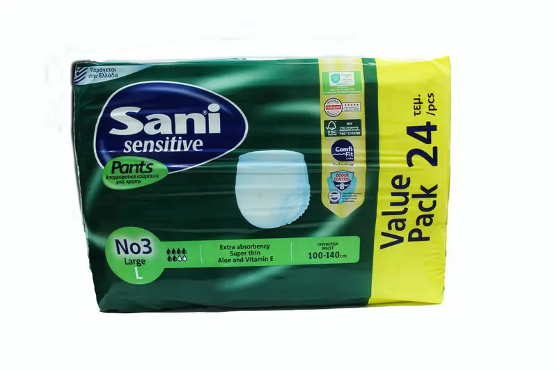 Sani Sensitive Pants No.3 Large 24 Pads