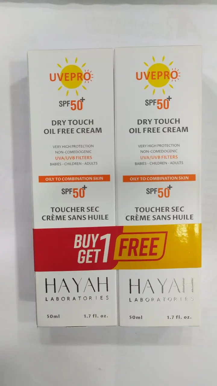 Hayah Uvepro Dry Touch Spf 50+ Cream 50GM (1+1) Of
