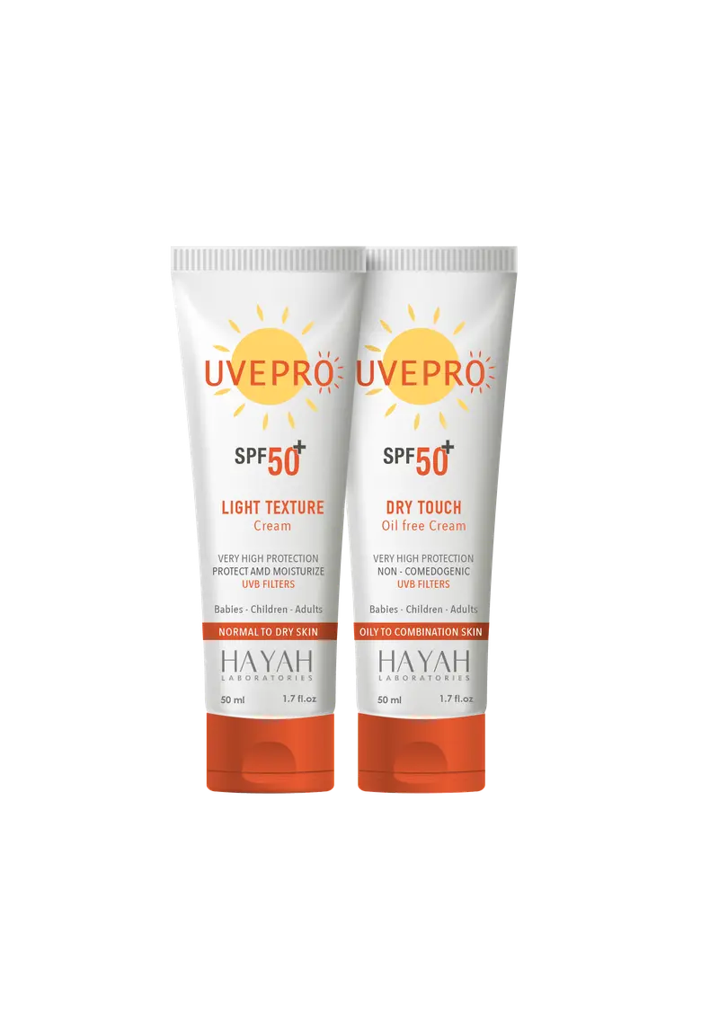 Hayah يوفيبرو لايت تيكستشر SPF 50 كريم واقي من الش