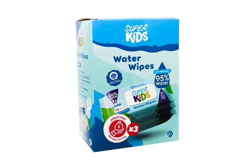 Super Kids 3 Water Wipes In Box Offer