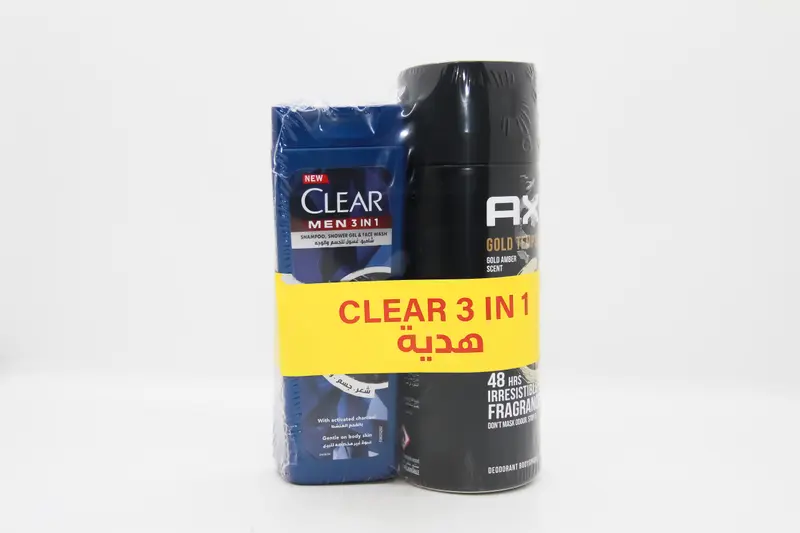اكس جولد اسبراى 150 مل + شامبو كلير 90 مل